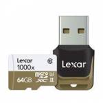Lexar (LSDMI64GCBEU1000R) 64GB Professional microSDXC UHS-II 1000X Class 10 Memory Card with Reader Lexar (LSDMI64GCBEU1000R) 64GB Professional microSDXC UHS-II 1000X Class 10 Memory Card with Reader